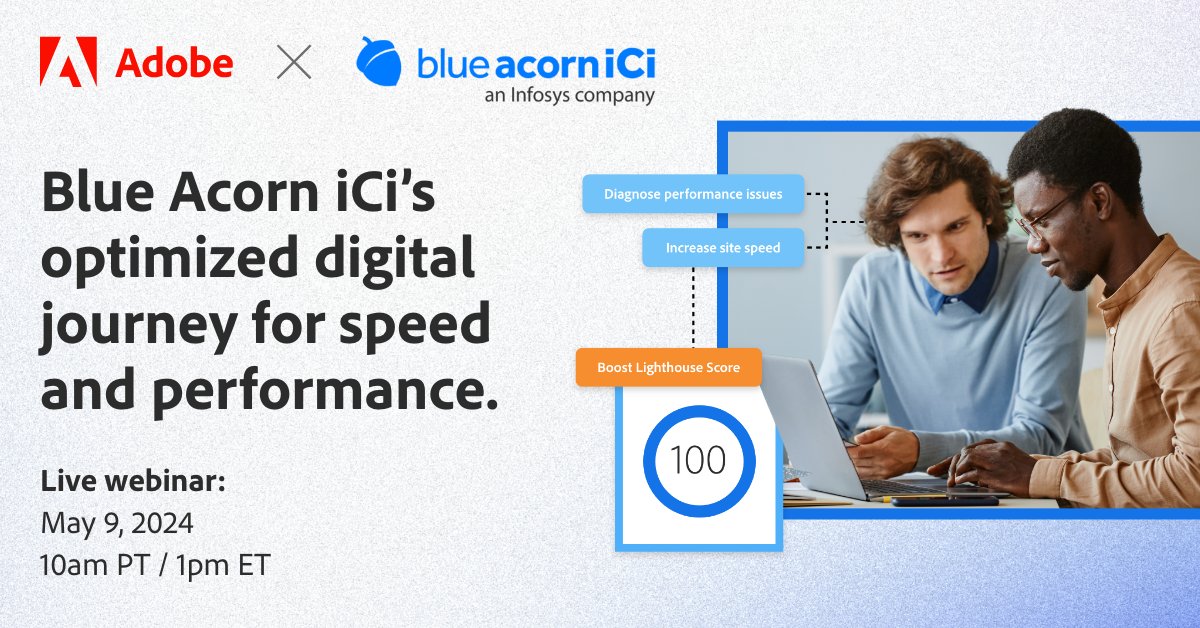 Imagine a platform where website developers and content authors can work in perfect sync...

...That's the power of @Adobe Experience Manager Sites! Register for the FREE webinar by Adobe & Blue Acorn iCi here: event.adobe.com/q2contmgmtwbr

#AEM #webinar @AdobePartner