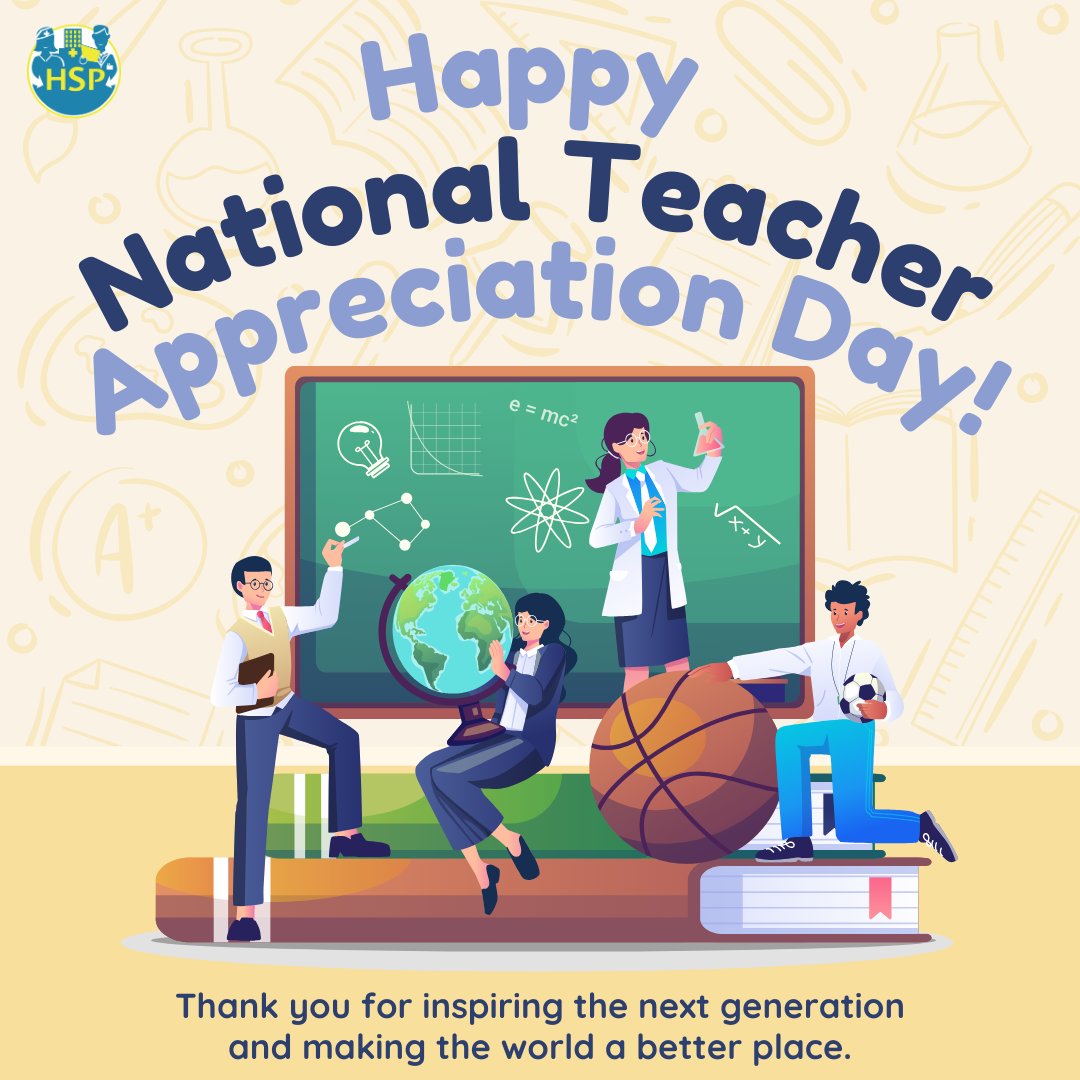Happy Teacher Appreciation Day! 🍎 To the educators who inspire, nurture, and shape the future—thank you. Make sure to reach out to our HSP Education team if you are looking for opportunities in Education! Link in Bio! #k12 #teachers#SLP #specialed #CertifiedTeachers