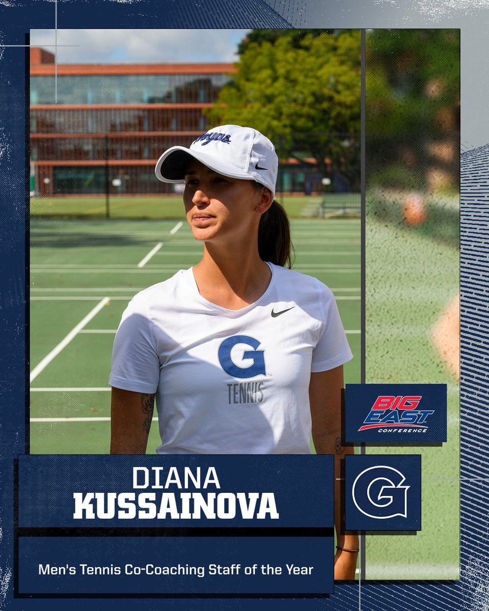 After leading the team to a 15 win season...

Head Coach Freddy Mesmer and Assistant Coach Diana Kussainova have been named the BIG EAST Men's Tennis Co-Coaching Staff of the Year! 🙌 ✅

#HoyaSaxa