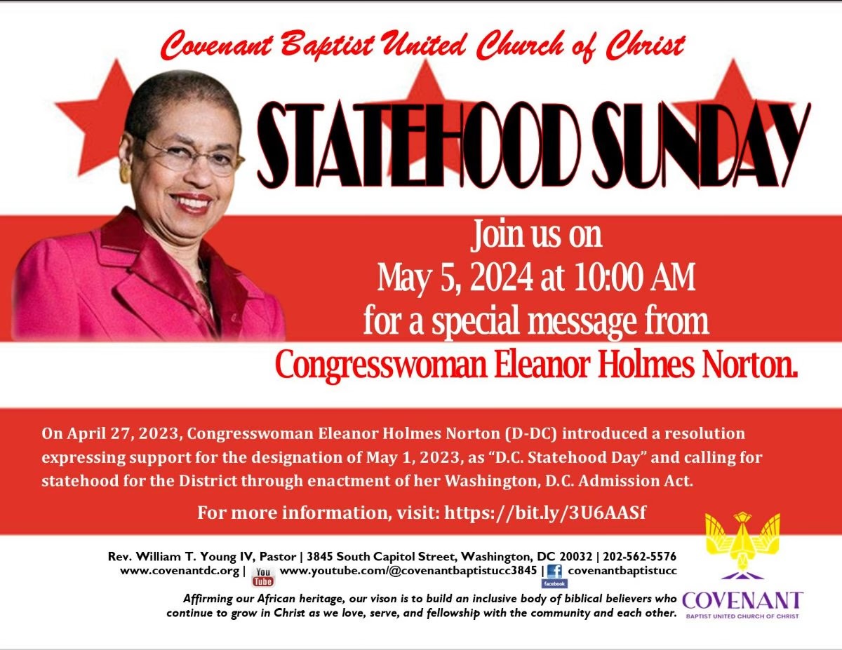 Looking forward to attending this amazing event to promote #DCStatehood on Sunday! Thank you, @EleanorNorton for putting in the hard work and all that you do for D.C.!