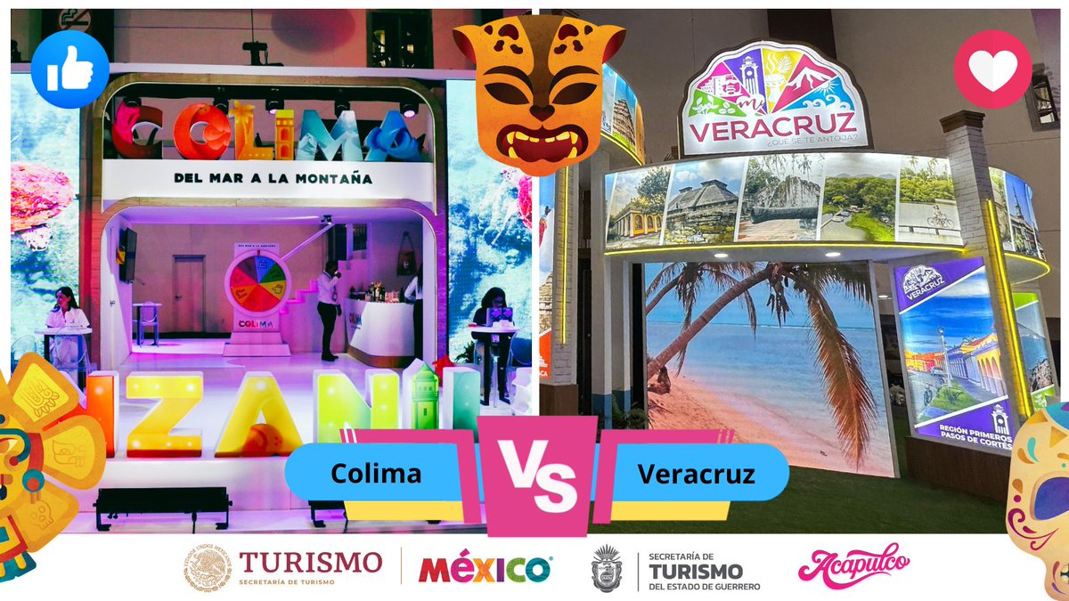 🏆¡En esta competencia virtual de stands tendremos 4⃣ ganadores!🏆 Por el pase a los mejores cuatro se enfrentan #Veracruz y #Colima. 💥 Reacciona a tu stand favorito en bit.ly/3F5mzh0 Las votaciones serán válidas hasta el 4 de mayo