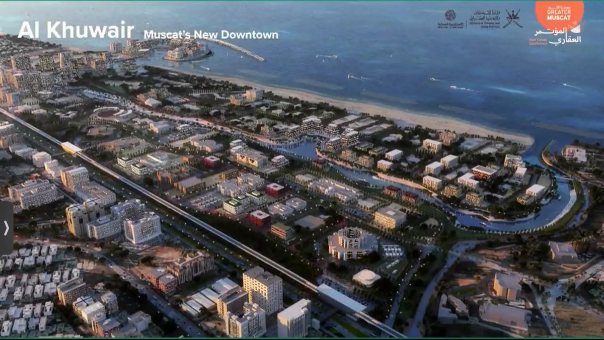 المحطات السبعه في مسار مترو مسقط سيتم (روي القرم الخوير غلا برج الصحوة الخوض المعبيلة) سيتم تطوير محيطها على نمط TOD والتجديد الحضري لتعمل كمراكز حضرية حيوية ذات كثافه عالية تخدم المحطات السبعه للمترو ..

ضهور اول مناطق التطوير في الخوير داون تاون وباقي المناطق تم تحديدها للتطوير