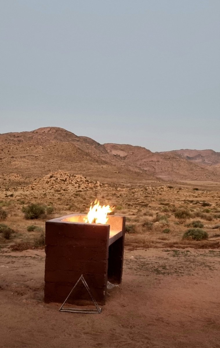 Braai fire with a view.