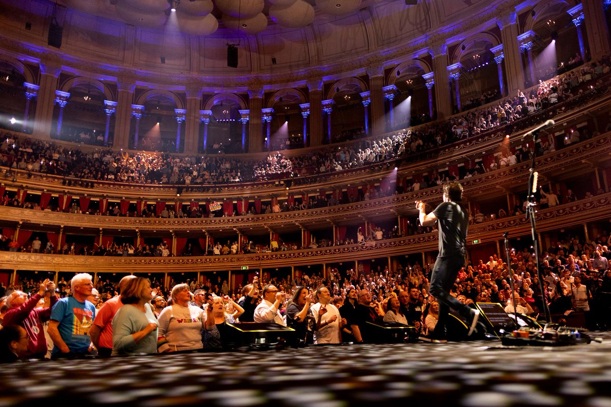 train's tweet photo. A beautiful sold out night at Royal Albert Hall in London 💙🙏🏼 what a special night. Can't wait for you all to see &amp; hear this show when the live album is out this summer! One for the books. 

📸 Brian Robinson https://t.co/vv1bNVMXjw