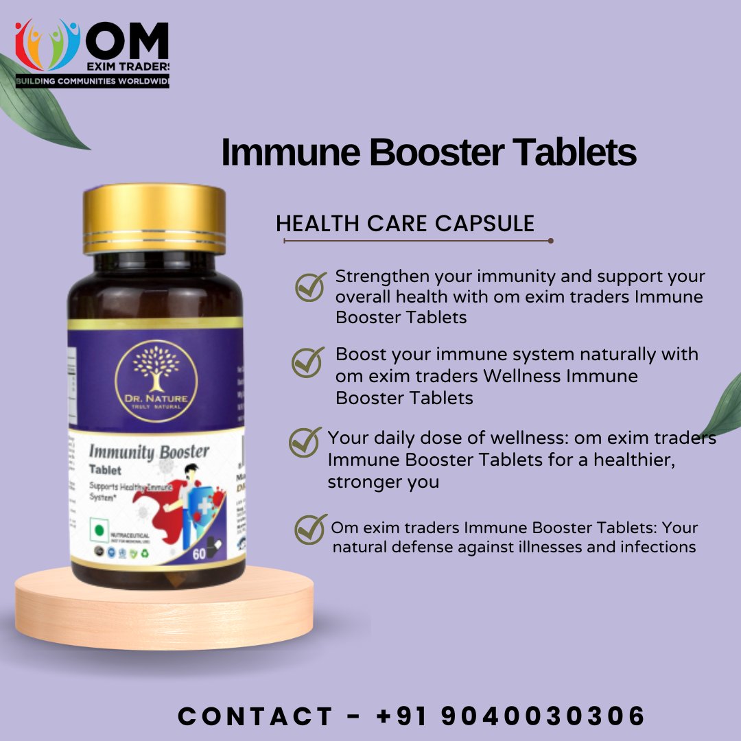 Boost Your Immunity Naturally with om exim traders  Wellness Immune Booster Tablets!
#Ayurveda #wellness #healthcare #natural #NaturalImmunity #HealthyLiving #WellnessJourney