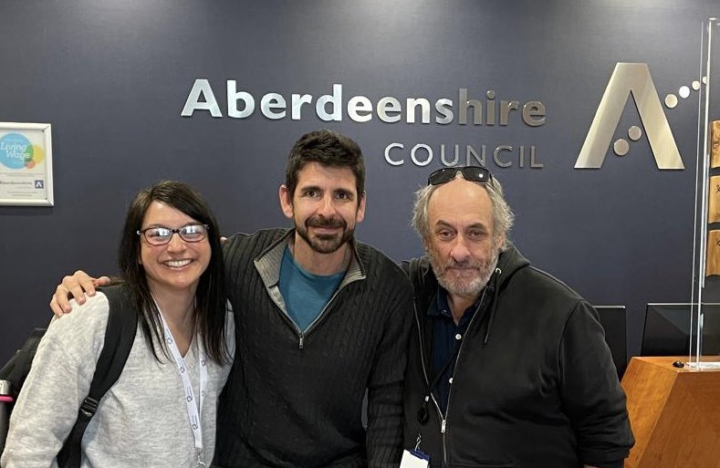 @FlippedTECHer brought the sun from Spain to Aberdeen today! Great to meet and talk all things Edpuzzle at our Aberdeenshire HQ @edpuzzle @jimmclean1 @AberdeenshireLL