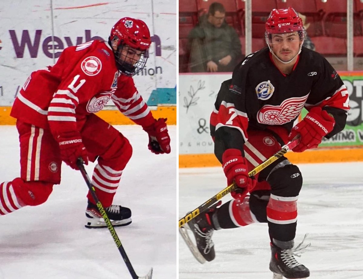 The Weyburn Red Wings had two @Directwest commits recently. Congratulations to Jacob Visentini (left) for his commitment to Vancouver Island University of the BCIHL, and Lucas Jeffreys for his commitment to Marian University! Details - sjhl.ca/wings-visentin… 📸 PortrayedbyPW