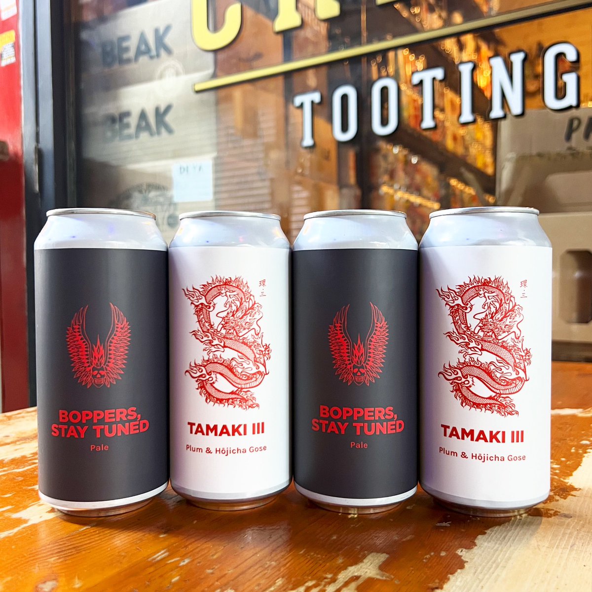 FRESH Pomona Island 🤩 ‘Boppers, Stay Tuned’ DDH Pale with Citra Cryo, Sabro and Mosaic 🤤 PLUS ‘Tamaki III’ Juicy Plum #Sour with grilled Hōjicha Tea from Bohea Teas 🇯🇵🍺 
.
.
.
#Craft #Tooting #Craftbeer  #Bar & #BottleShop open late! #BroadwayMarket #TootingBroadway #beers