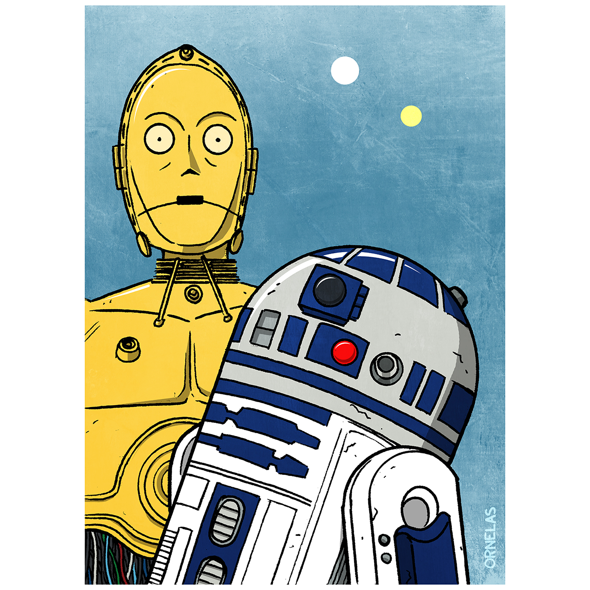 May The Second Be With You #BuyOrnelasArt #commissionsopen #comicbooks #comix #supportlocalartists #shopsmall #supportindieartists #starwarsart #maythe4thbewithyou #maythefourth #StarWarsDroids #c3Po #R2D2 #Tatooine