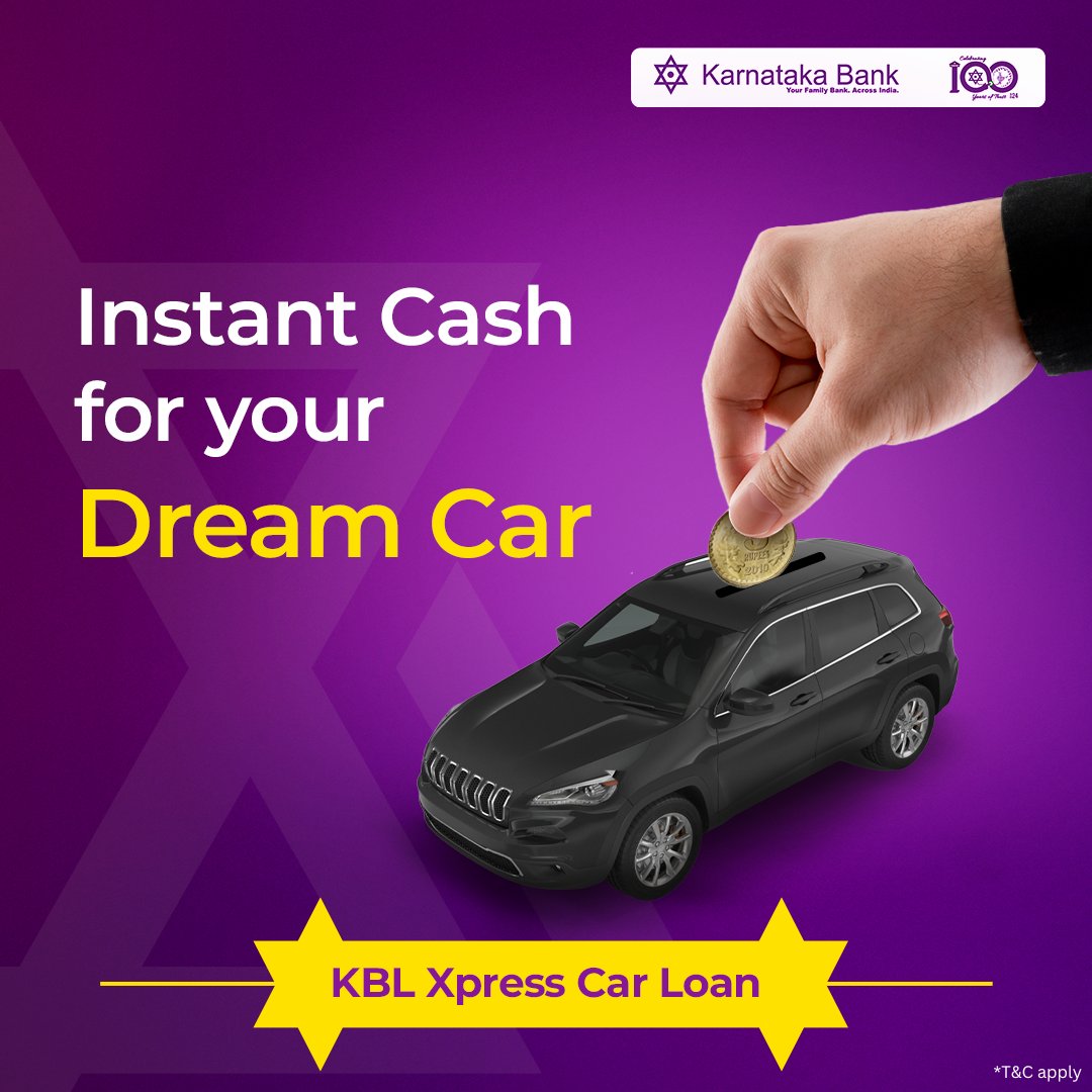 Drive home your aspirations today! Apply for KBL Xpress Car Loan instead of saving up for your dream car.

karnatakabank.com/apply-now

#karnatakabank #carloan #easyloan #quickloan #quicksanctions #instantapproval #simpleprocess #banking #easybanking