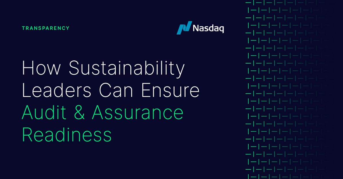 Sustainability leaders have long been responsible for communicating their ESG strategy and are now layering in data assurance to meet stakeholder and regulatory expectations. @Nasdaq ESG Solutions breaks down how to get started with audit and assurance: spr.ly/6010jOTOG