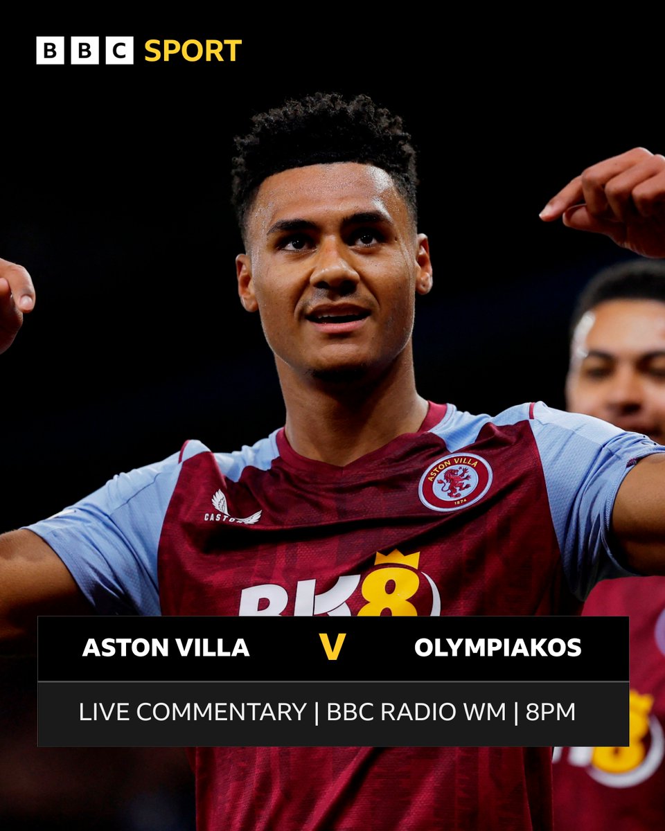 Are you ready Villains! @avfcofficial v @olympiacosfc Villa Park 📍 @miketaylorsport & @Thompson1Garry 📻 Football Phone-in 6-7pm @DazHaleWM 📲 Live commentary 8pm ⏰ The club's first European major semi-final in 42 years. #avfc