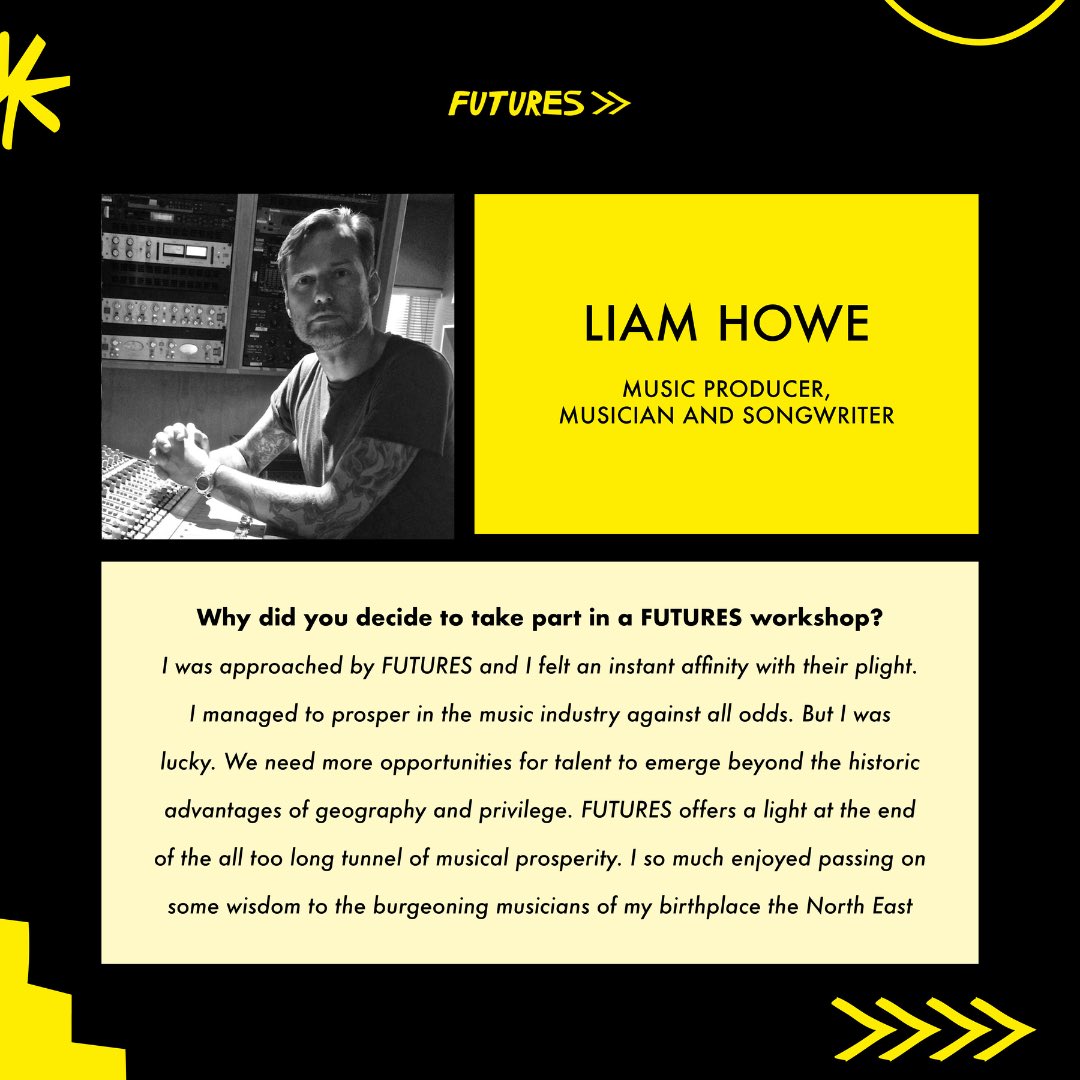 your__futures's tweet photo. We had the pleasure of chatting with Liam about why he was keen to join us, as well as his top tip for hopeful future musicians. https://t.co/q7GUrszxFX