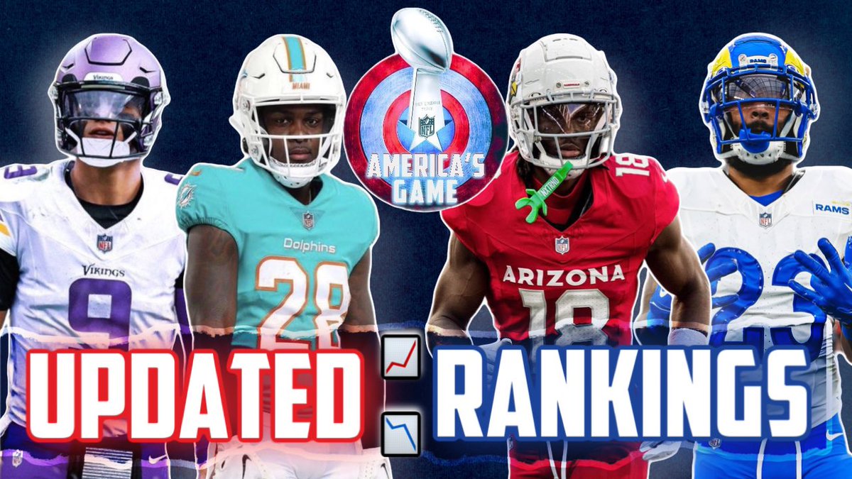 Join @EricVanekNFL & @IowaMichael on @AmericasGamePod as they go through their rankings slotting in the rookies, which vets moved up 📈 and down 📉 + a 5 RD rookie mock with SF, PPC and 2 PT TEP Apple 🎧- surl.li/tjzut Spotify 🎙️- surl.li/tjzvt YouTube 📺-…