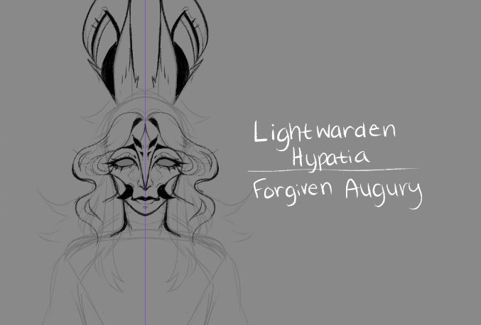 ALSO lightwarden/sineater wip of my WoL because I like hurting my own feelings :') she's going to look drider-adjacent

more furry stuff coming soon I promise lol