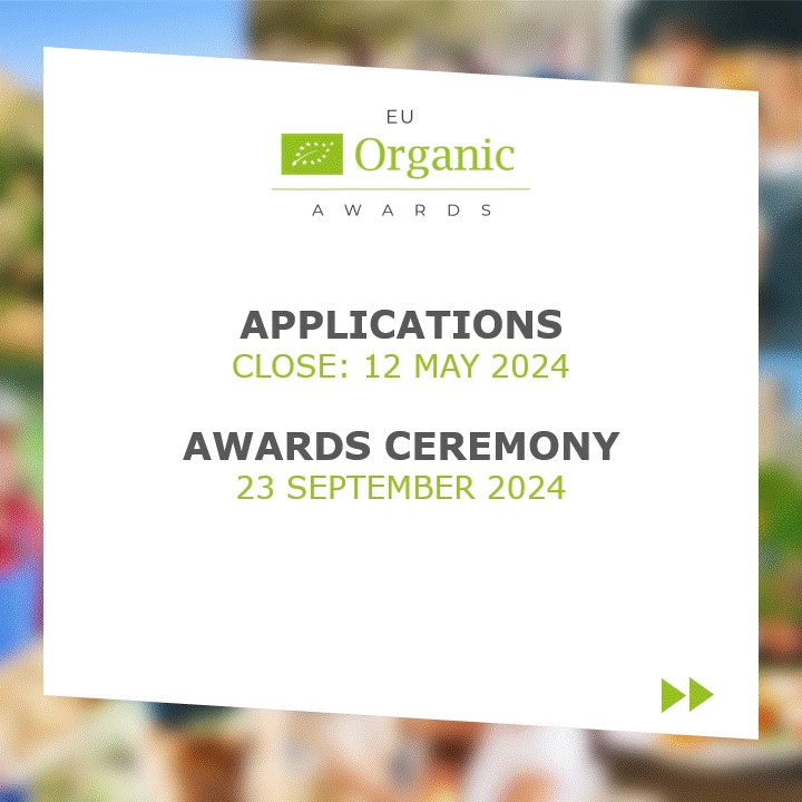 📣 Applications for the #EUOrganicAwards are still open until 12 May 2024 and we are encouraging you to apply! We are looking for: 🌱 best organic food processing SME; 🌱 best organic food retailer; 🌱 best organic restaurant/food service. Apply now ➡️ europa.eu/!c6nqWD