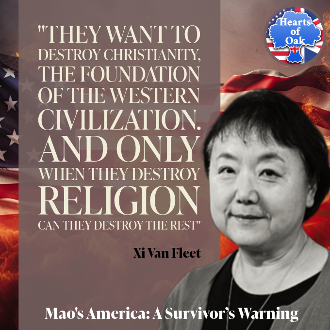 Xi Van Fleet - Mao's America: A Survivor’s Warning

Watch the interview on X or listen to the podcast here...   
heartsofoak.podbean.com/e/xi-van-fleet…

#XiVanFleet #Interview #MaosAmerica #Survivor #Communism #China #Woke #WakeUp #HeartsofOakPODCAST