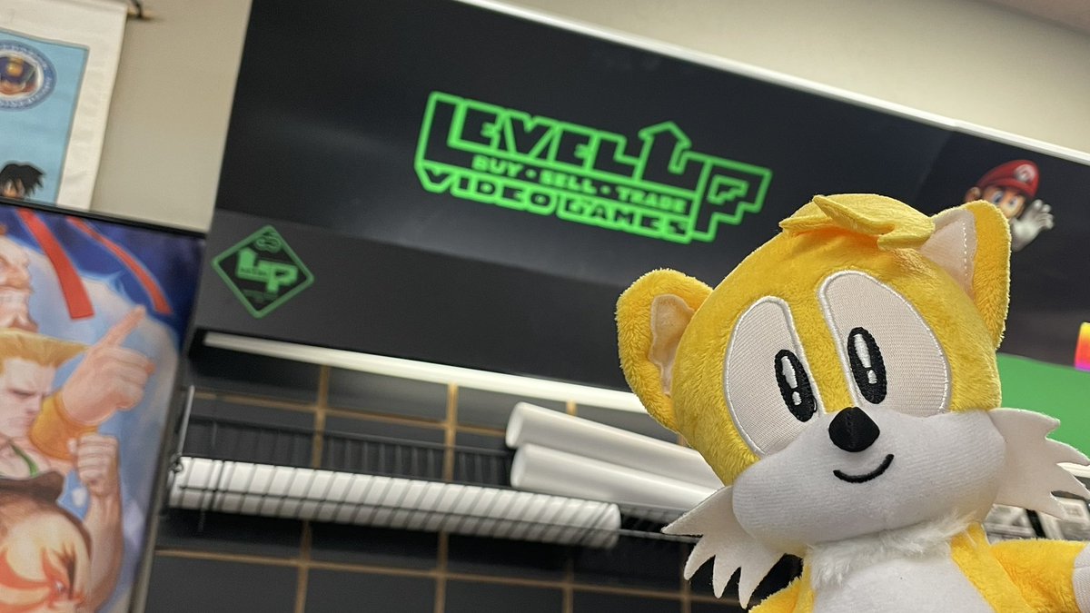 Hey all, Tails here! I love supporting local businesses who keep our games going & Sonic running! So here’s a special shout-out to an awesome video-game store I visited back in March: @LevelUpStore has so many awesome games, custom merch, & more! Send ‘em some love!🎮🕹️👾💖