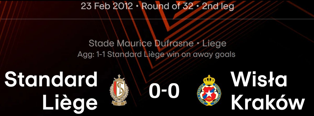 4⃣5⃣2⃣1⃣ - po tylu dniach przerwy Wisła Kraków ponownie zagra w Europie! 🔥

📅 23 lutego 2012 - 0:0 vs Standard Liege
...
📅 11 lipca 2024 - 1. runda eliminacji LE 🆕

#POGWIS