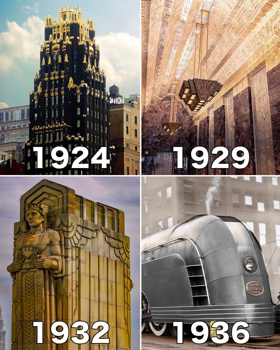 America was supposed to be Art Deco. Here's how an age of optimism sparked a golden age of design. And why it's coming back... (thread) 🧵