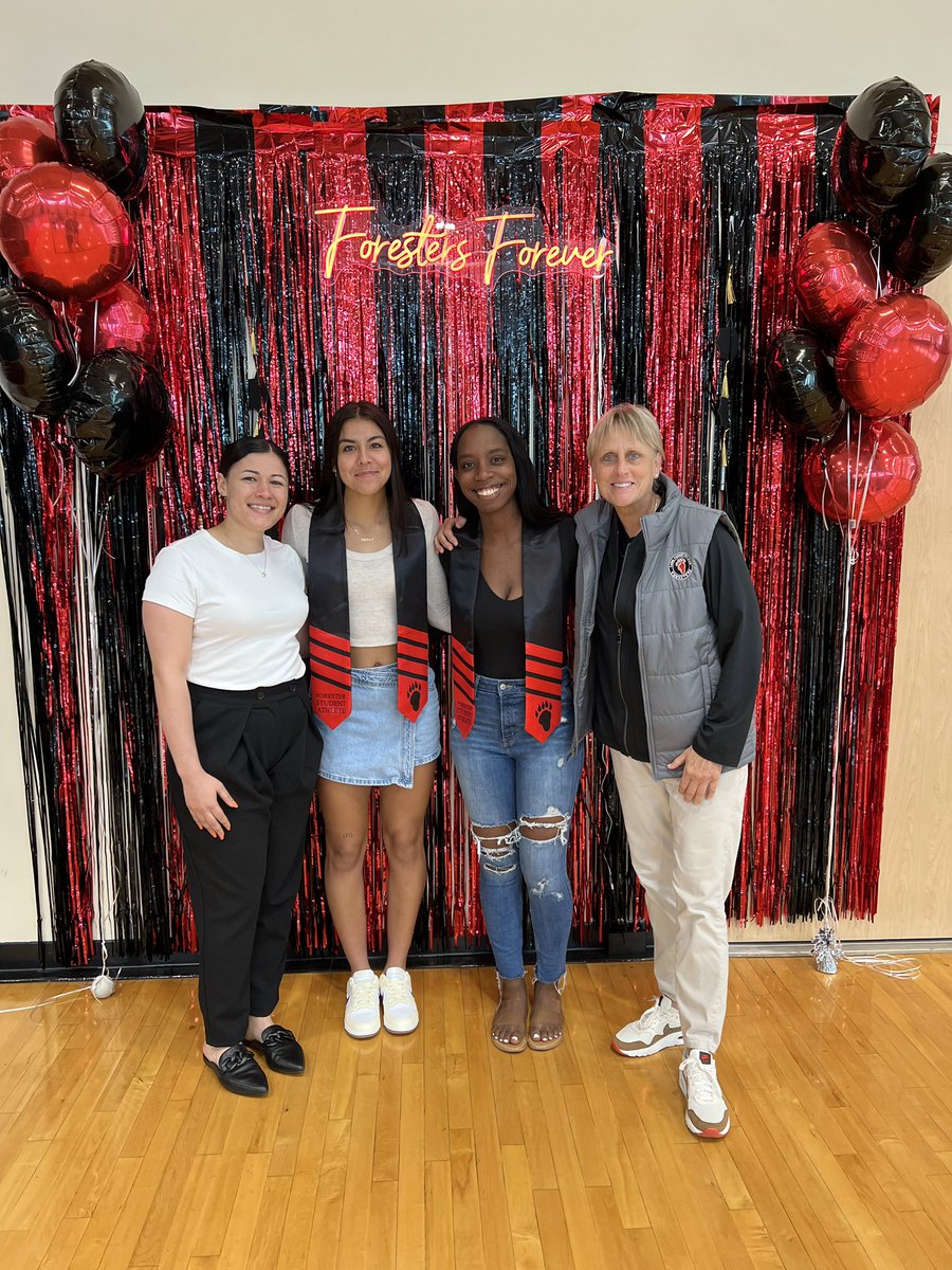 Congratulations to our seniors, Mel and Riss! Foresters Forever 🏀🌲🐻
