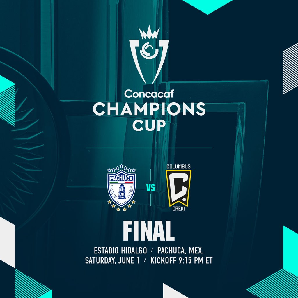 Graphic: Concacaf Champions Cup Final // CF Pachuca vs. The Crew @ Estadio Hidalgo / Pachuca, Mex. // Saturday, June 1 @ 9:15 p.m. ET