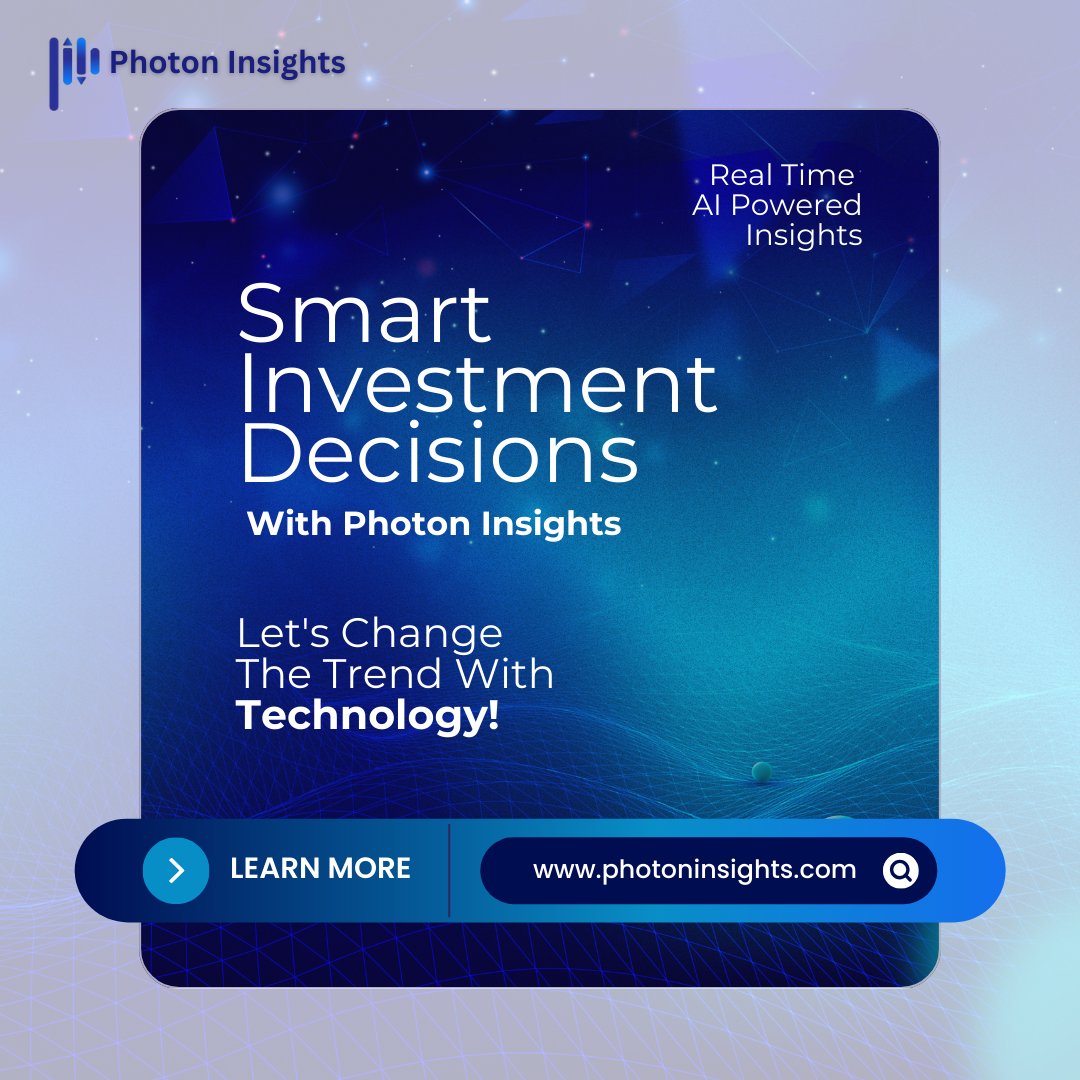 Let's change the Trend with #technology ! 
Take smart investment decisions with photon insights.  

Schedule a demo today! 
Visit photoninsights.com 

#photoninsights #aiinfinance #investingwithai #riskanalysis #investmentbanker #investmentbanking #finance