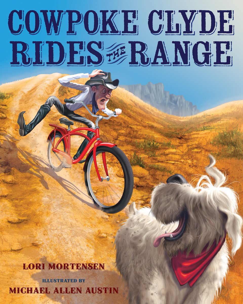 Yee-haw! May is National Bike Month. 'The more Clyde thunk, the more he smiled at ridin' something not so wild. It wouldn't eat. It wouldn't stray. It wouldn't buck or bite or neigh!' Pure readloud fun. @HarperCollinsCh #BikeMonth #k12 #kidlit #teachers #librarians #kids