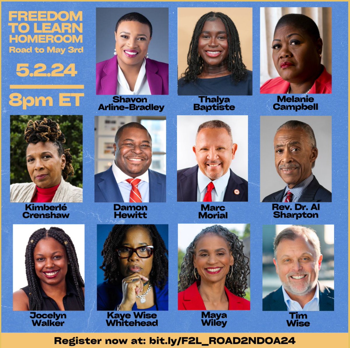 NCNW President and CEO @shavonarline will join @AAPolicyForum for the Freedom to Learn Home Room at 8:00pm ET. In preparation for action on May 3rd in defense of racial justice, education, and democracy. Register here: bit.ly/F2L_ROAD2NDOA24