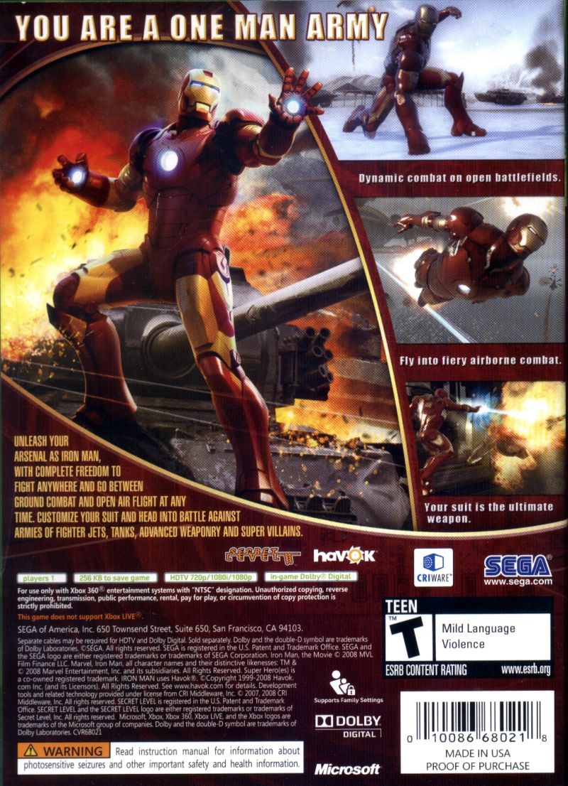 #IronMan for #Xbox360 was released in United States 16 years ago (May 2, 2008)    

#TodayInGamingHistory #OnThisDay #Xbox