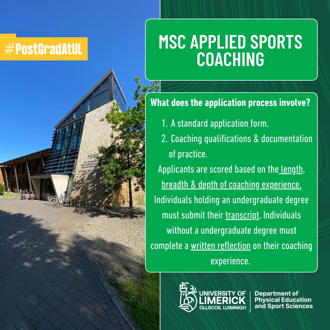 PESS @ UL (@pesslimerick) on Twitter photo Answering some questions that we receive regularly regarding the #MScAppliedSportsCoachingUL in <a href="/UL/">University Of Limerick</a>!
🧵⬇️ Answering some questions that we receive regularly regarding the #MScAppliedSportsCoachingUL in <a href="/UL/">University Of Limerick</a>!
🧵⬇️