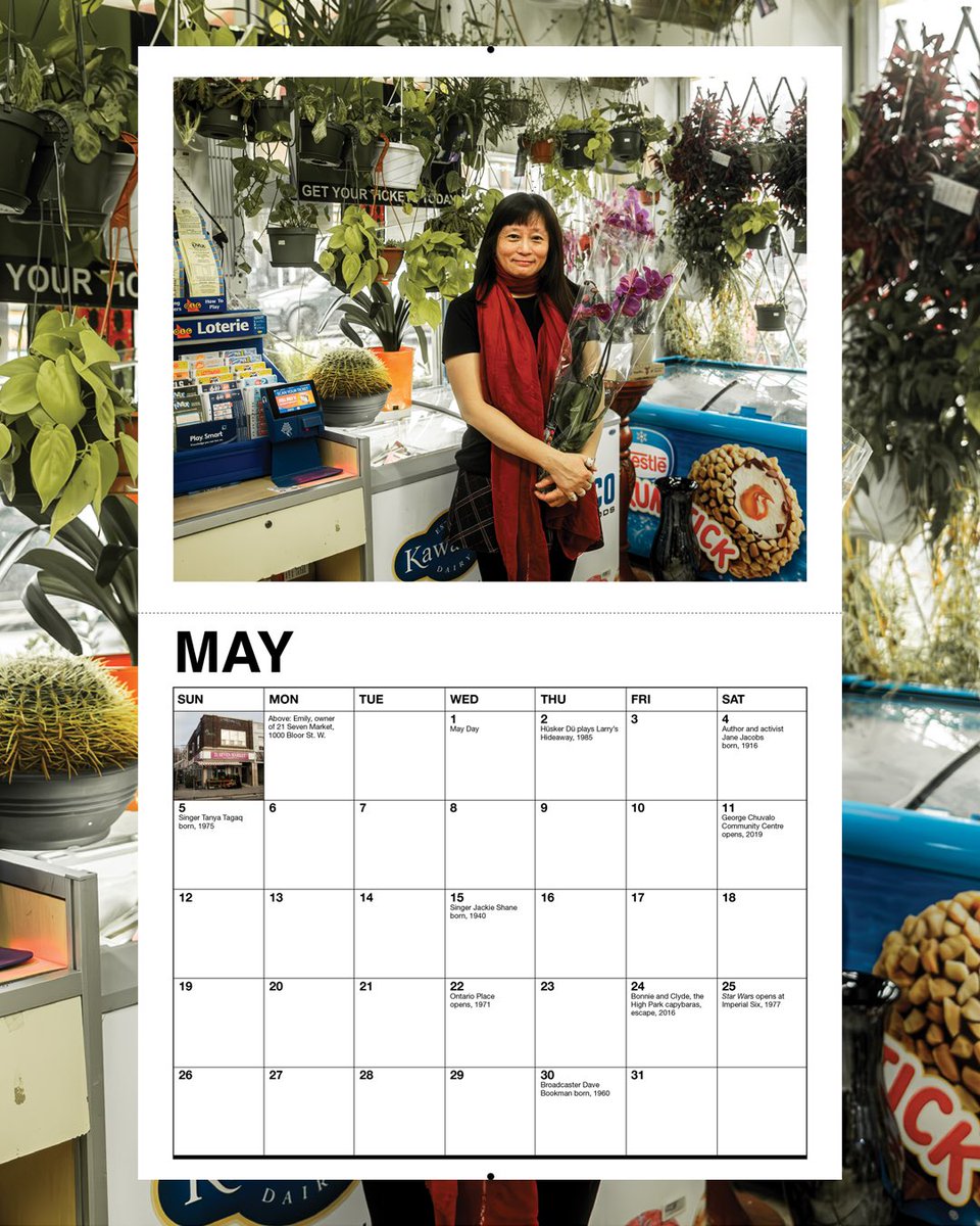 April showers bring May flowers, and did they ever! Let’s turn the page on our 2024 Infinite Variety calendar and say hello to Emily, from 21 Seven Market at Bloor & Westmoreland. Fun fact Emily used to work for a Chinese language newspaper in Ottawa! Print rules!