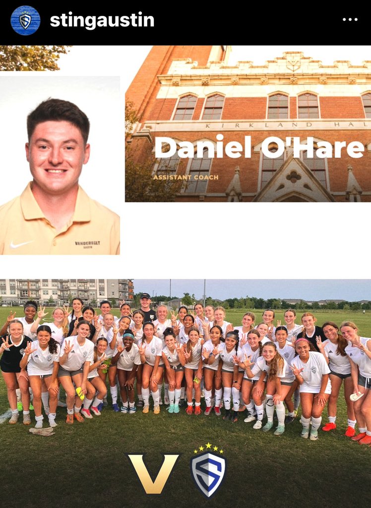 Thank you Coach O’Hare for stopping by this week! @VandySoccer 
#stingatx08ecnl #stingaustinecnl #braveboldone #leadersplayhere