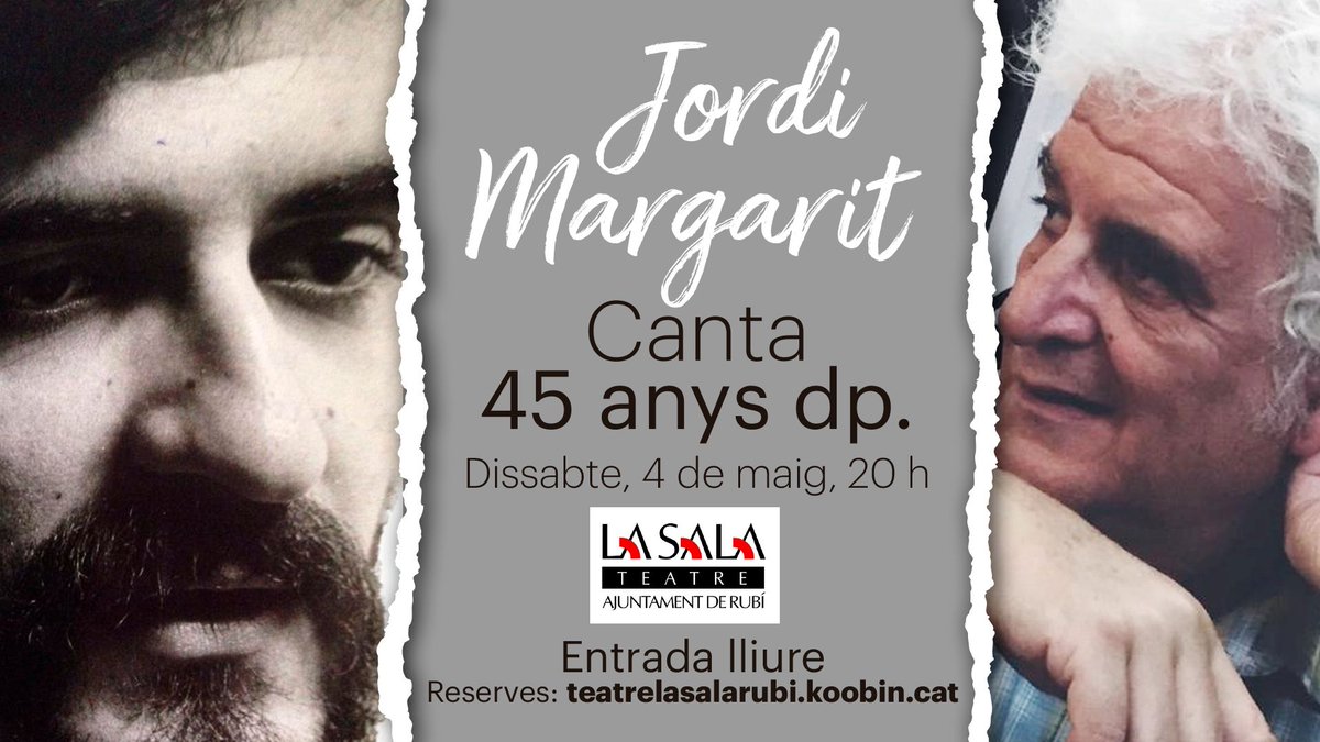 El periodista rubinenc Jordi Margarit oferirà dissabte a La Sala un únic concert, 45 anys després de la seva etapa com a cantautor i coincidint amb el seu 70è anivesari diariderubi.com/jordi-margarit… #rubicity @jordi_margarit #cantautor @rogermargarit