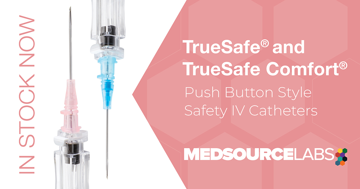 Discover solutions to your Safety IV Catheter supply challenges with TrueSafe® IV Catheters from MedSource Labs. Featuring a push-button needle retraction safety mechanism, they're ready for immediate shipment. Learn more: [Link].  #safetyivcatheters #vascularaccess