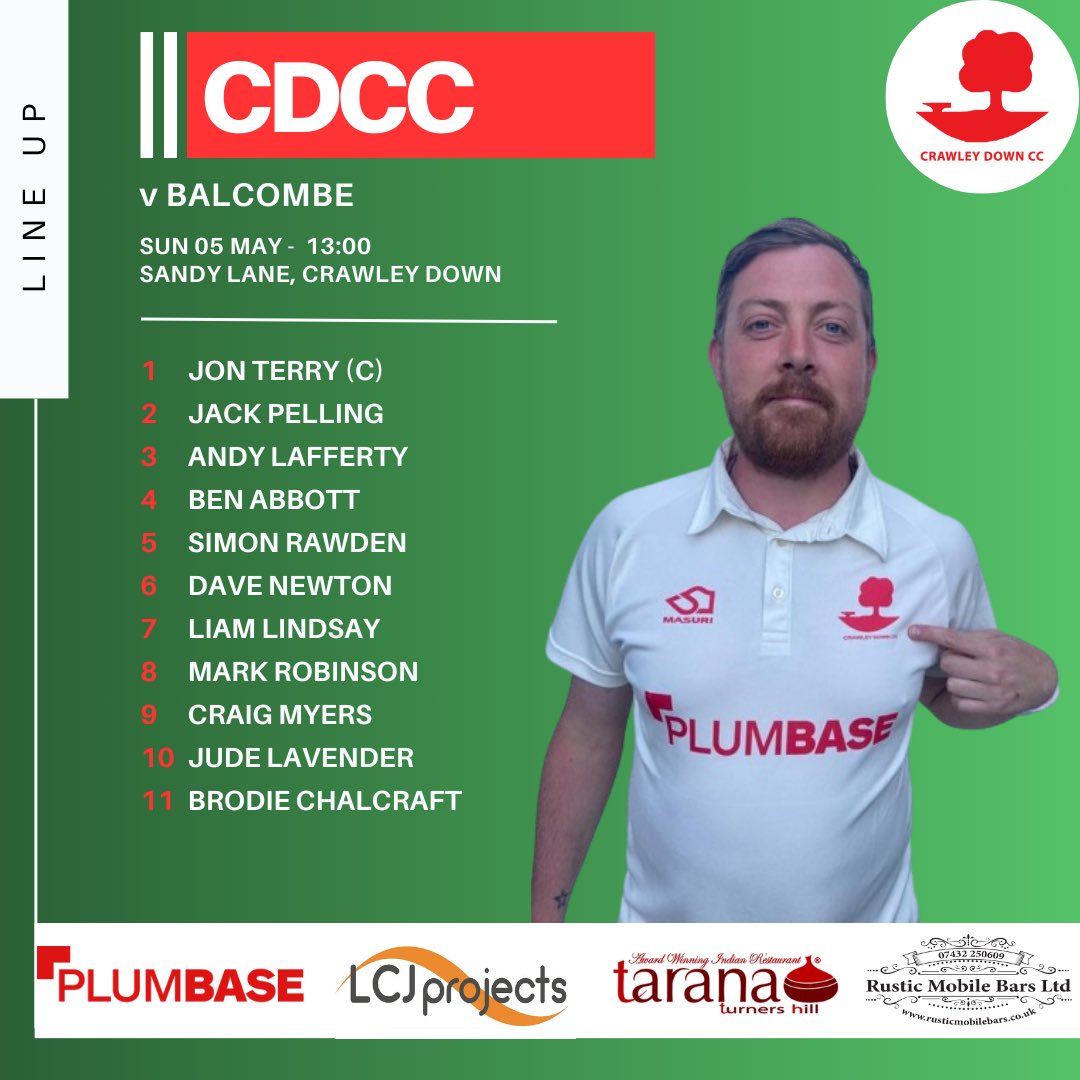 TEAM NEWS! Fingers crossed for some dry weather over the next couple of days to allow both games to go ahead this weekend against @LingfieldCC and @BalcombeCC. Unfortunately our other game away against Lingfield this Saturday has fallen to the wet ground conditions!