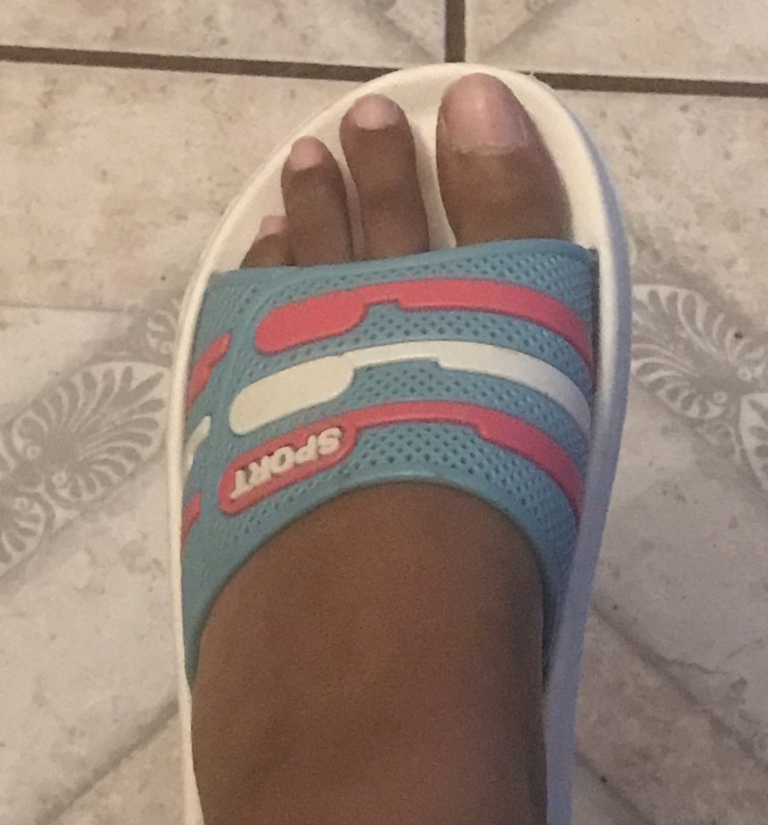 I got new sandals, mom gifted me these cause she wasn’t using them at all. Wonder what the colors remind you of?