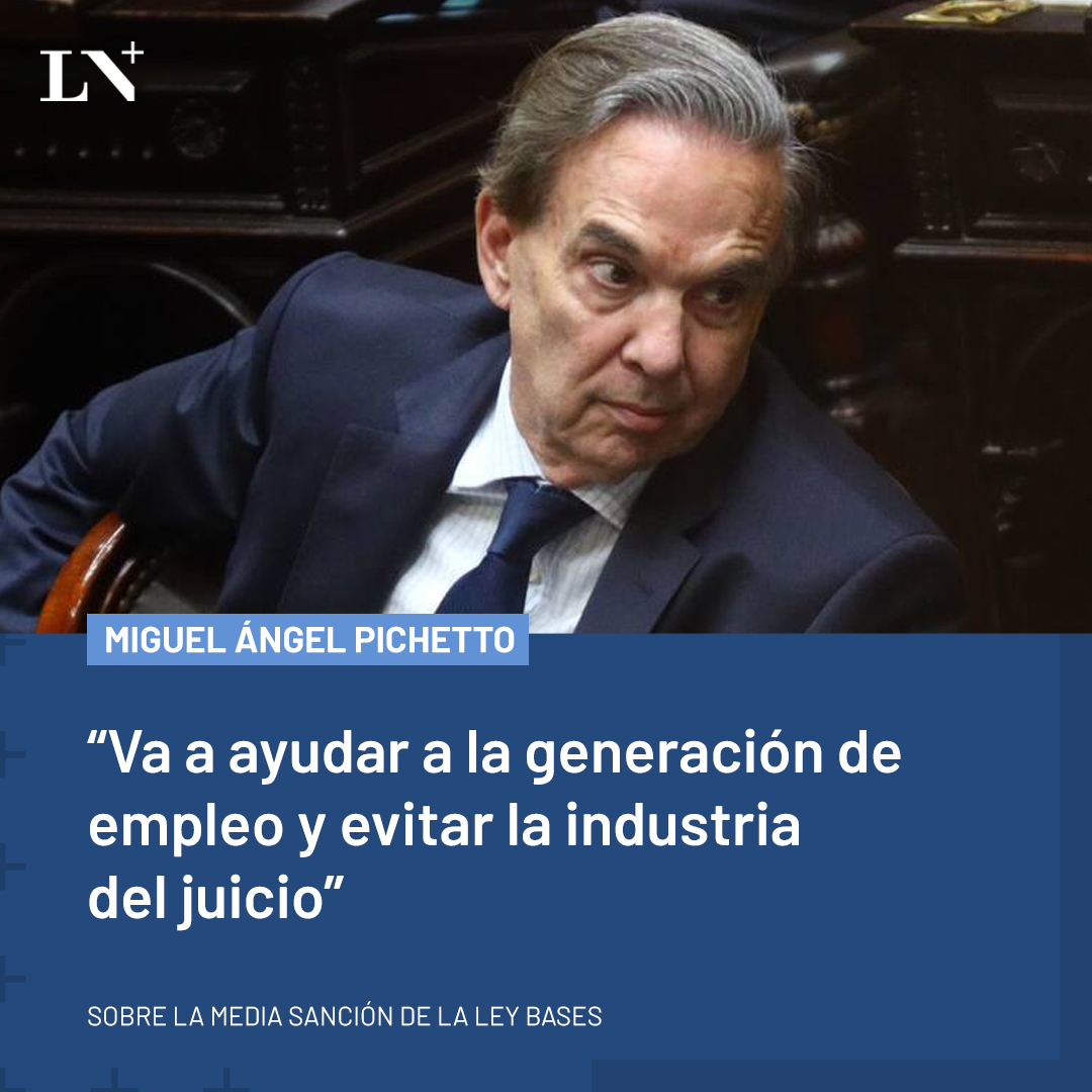 🔹 El diputado Miguel Ángel Pichetto celebró la aprobación de la Ley Bases en la Cámara de Diputados y explicó sus beneficios. 

👉 Con @marialauratv en #MásNoticias.