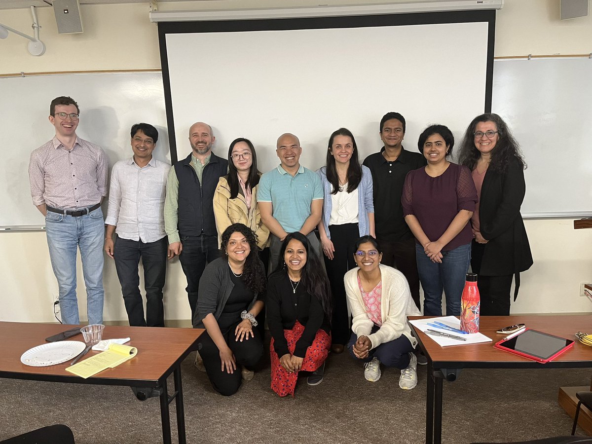 12 happy economists clicked at our annual PhD applied micro workshop.
In other news - two of our undergrads going to  <a href="/Cornell/">Cornell University</a> econ and <a href="/Columbia/">Columbia University</a> econ for their PhDs. We at <a href="/FordhamNYC/">Fordham University</a> <a href="/FordhamEcon/">Fordham Economics</a> are so happy for them 🎉🎉🎉🎉