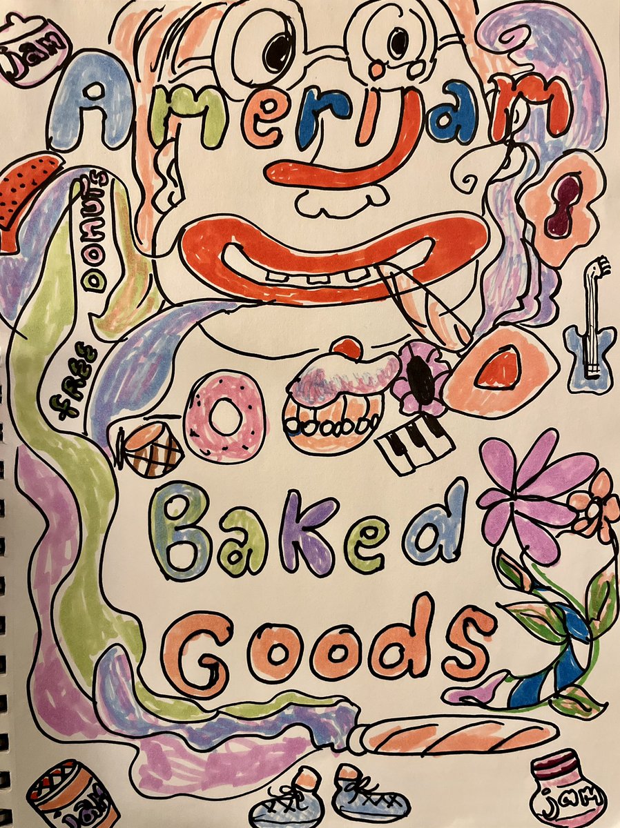 Our keyboard player Tim said “why don’t we call our album Baked Goods. So I drew this. What do you think?