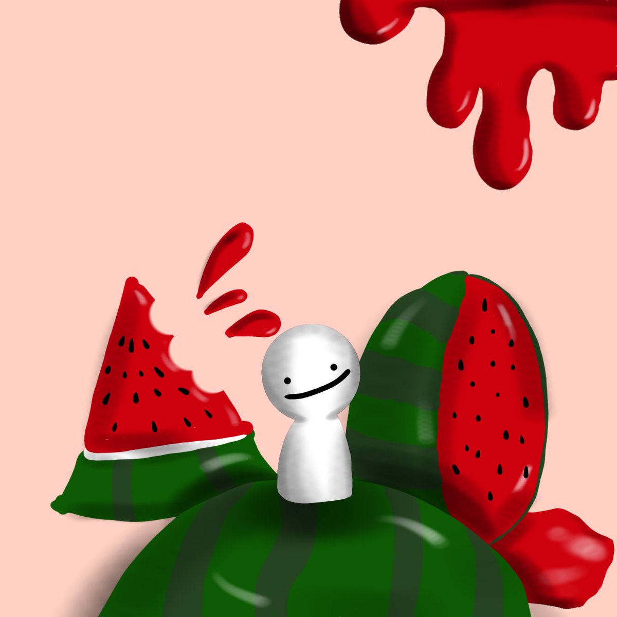 Dream and the watermelon #dreamfanart