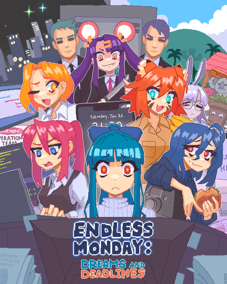 hcnone's tweet photo. It's been one year since "Endless Monday: Dreams and Deadlines" was released! Thanks for playing and for your love and support! And here's to many more years of Endless Monday... https://t.co/M1jGYc1wDg
