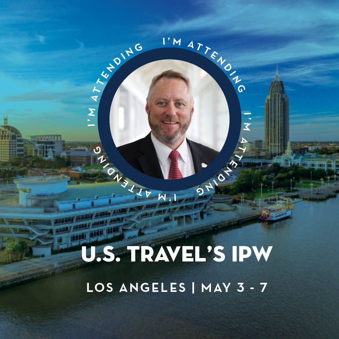Headed to U.S. Travel's IPW in LA (Los Angeles, not Lower Alabama)? Be sure to ask Visit Mobile's Tom White, TMP why Mobile, AL encompasses the best the U.S. has to offer! 
Mobile.org @ustravelipw  @TomWhitehsv  #IPW24 #MeetingsMatter #MeetingProfs