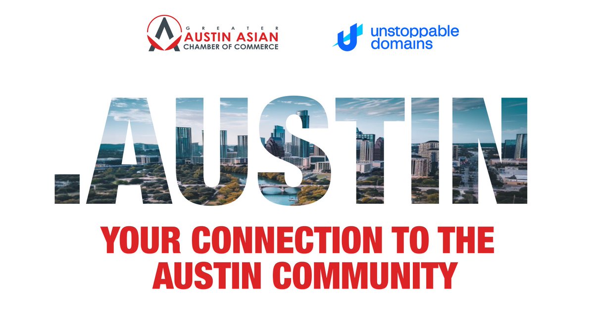 Have you gotten your .Austin domain yet? 🤠 In partnership with @GAACCAustin .Austin is the first city-centric super-powered #Web3 domain that leverages #blockchain technology for maximum security and transparency! 🚀 Get yours today! unstoppableweb.co/48K3lcP