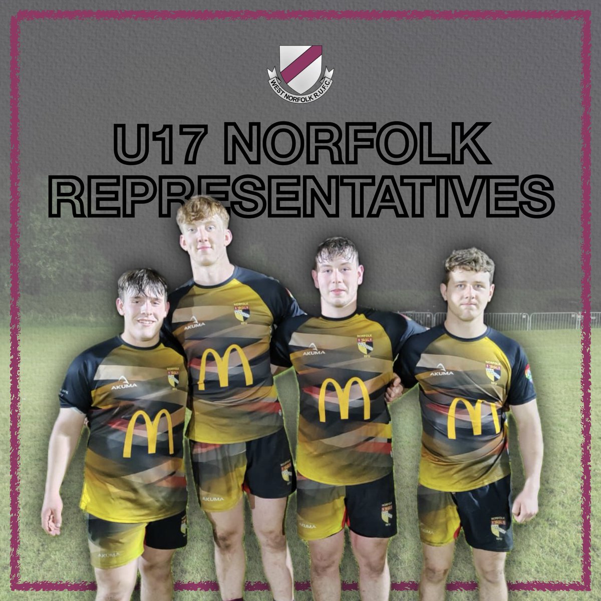 Congratulations and well played to 4 of our U17’s players who represented @norfolkrfu in the @ecrurugby tri-counties event last night. Best of luck for Eastern Counties selection!
#upthewest #brightfuture