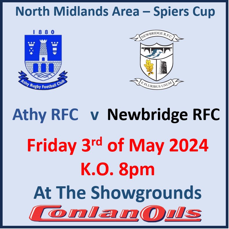 Our last hurrah for the season as we host @newbridgerfc in the final of the North Midlands Area Spiers J2 Cup Final 🏆on Friday evening. Sone graduates from our U18s squad togging out and the bar will be open 🍺 so get yourself up there to cheer the lads on 💪🔵⚪️🔵⚪️