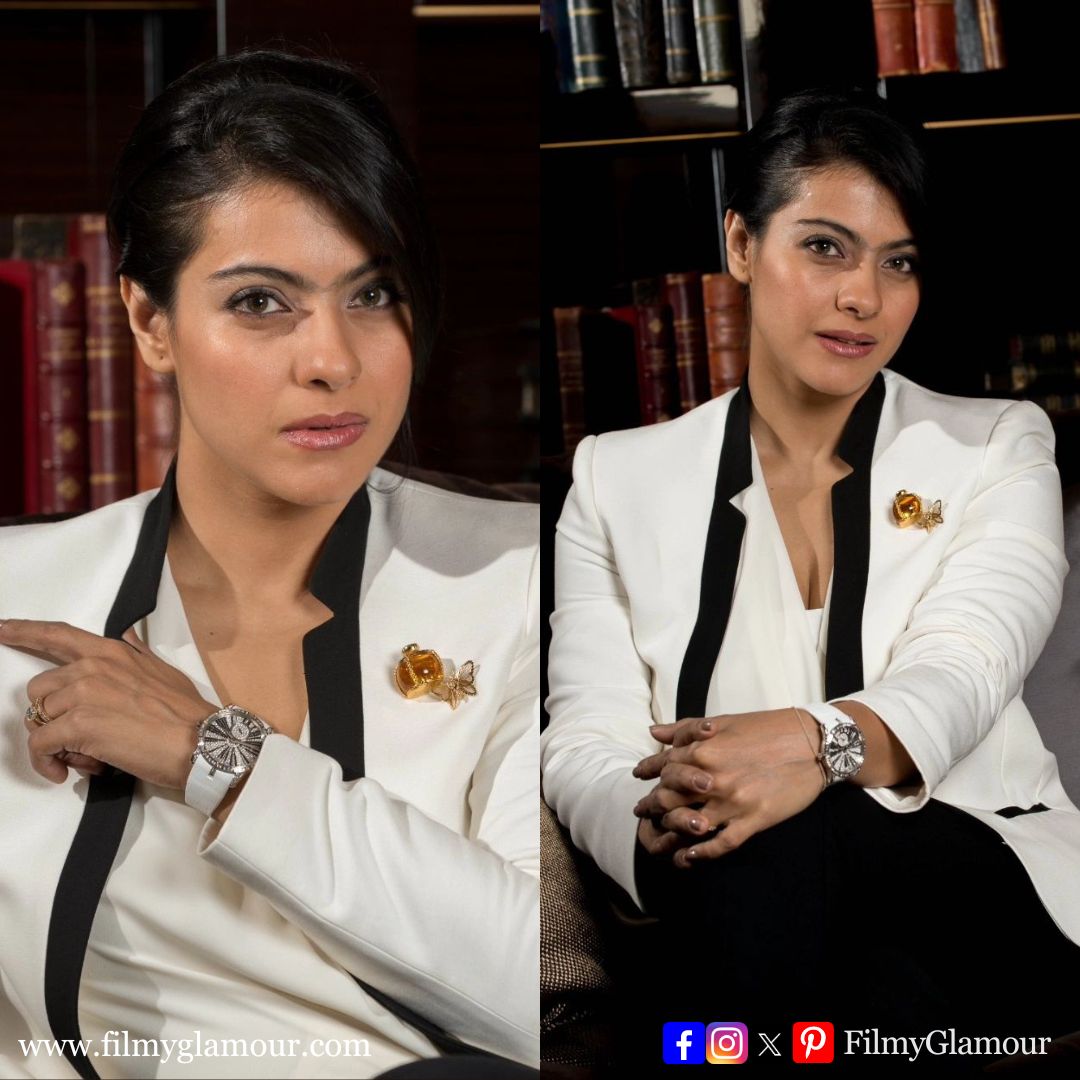 Kajol Exudes Boss Lady Vibes In White Suit. 🤍 ⚡️ 

#Kajol #Bollywood #Filmyglamour