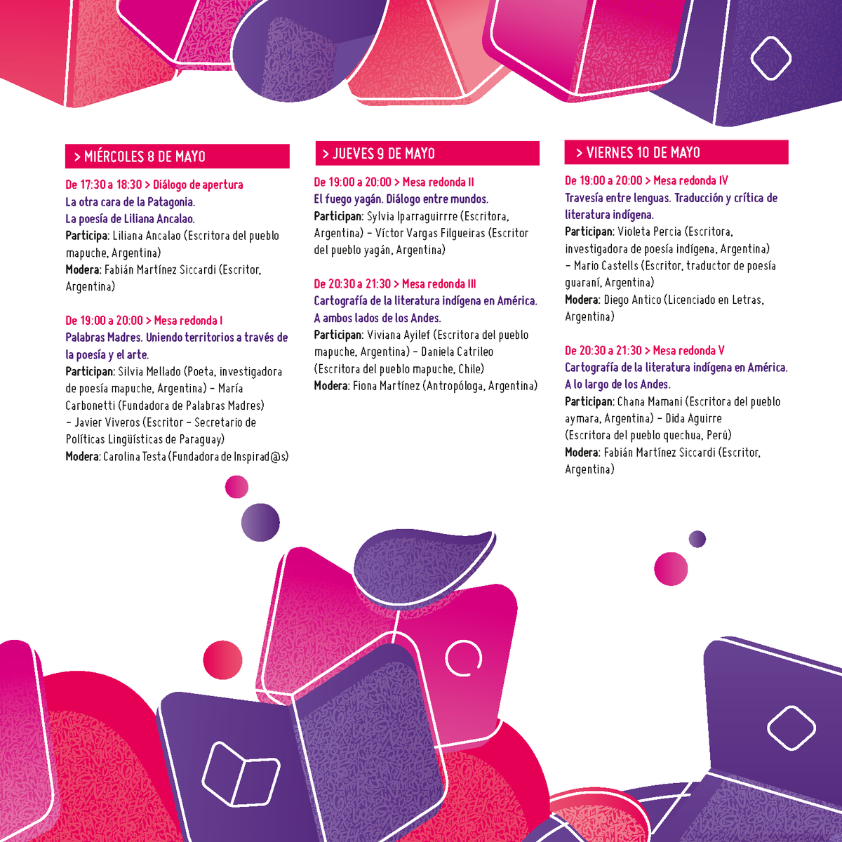 Compartimos la invitación al evento La palabra indígena, en el marco de la Feria del Libro. Por primera vez en 48 ediciones de la Feria, se presentarán escritoras y escritores originarios a hablar de sus obras.

🗓 8 al 10 de mayo
📍 Sala Alfonsina Storni

#FeriaDelLibro