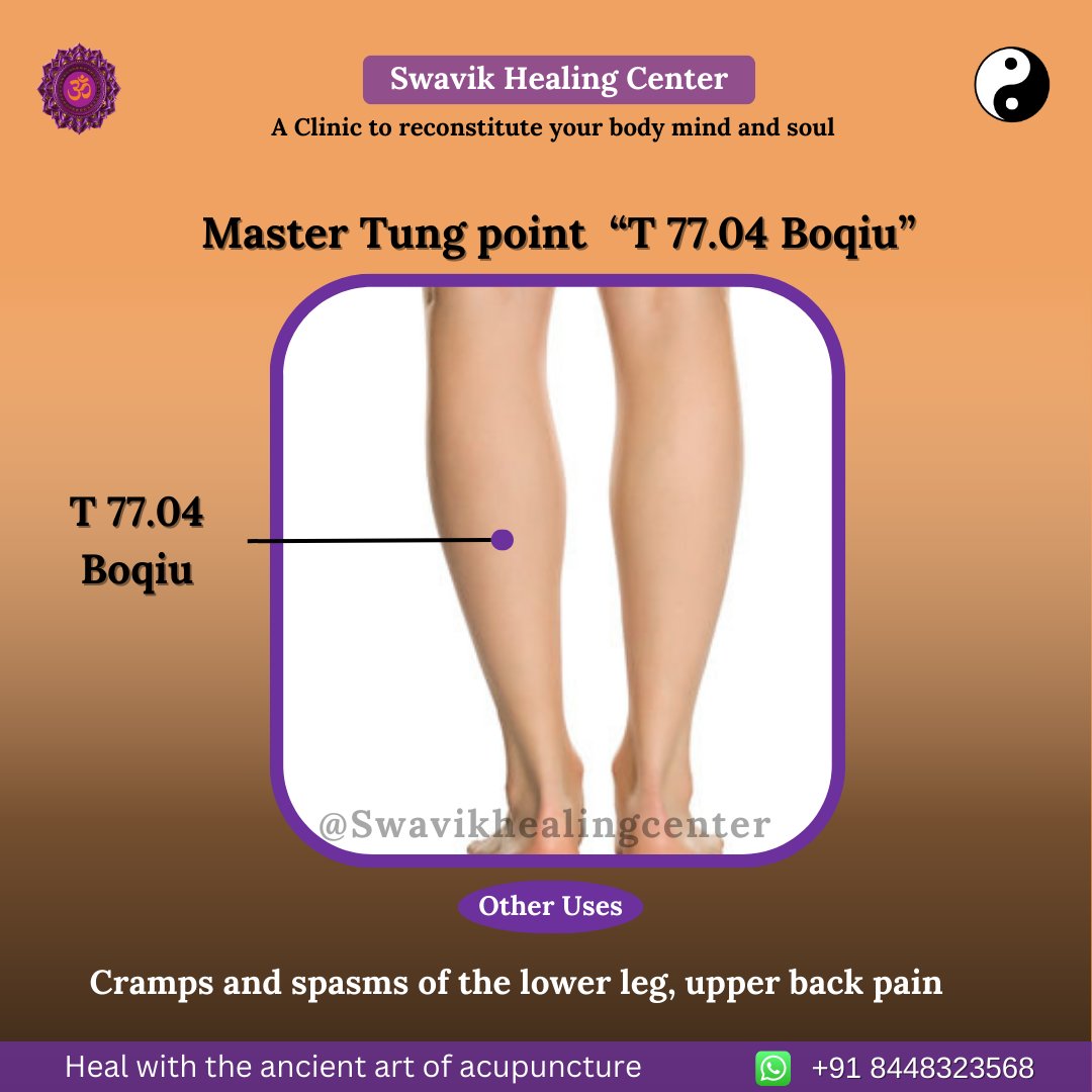 ➡️ Master Tung point  “T 77.04 Boqiu”

#healing #health #acupressure #healthylifestyle
#fitness #selfcare #alternativemedicine #yogaretreats #gurugram #palamvihar #backpaintips #backpaintreatment #upperbackpain #lowerlegtattoo #legpain #legpainrelief #footpain