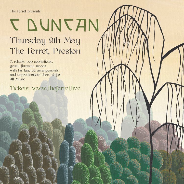 @cspaceduncan + Guests head to #TheFerret in one week's time! ✨🙌 -  Born & raised in Glasgow by two classical musicians, Chris studied piano & viola before taking up guitar, bass, & drums in his teens, eventually studying music composition at the Royal Conservatoire of Scotland